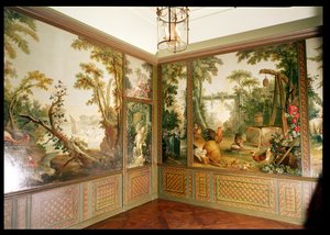 Pannelli murali dipinti nel Salone di Gille Demarteau (1722-76) da François Boucher